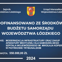 „Modernizacja infrastruktury oraz zakup aparatury medycznej dla Samodzielnego Szpitala Wojewódzkiego im. Mikołaja Kopernika w Piotrkowie Trybunalskim”